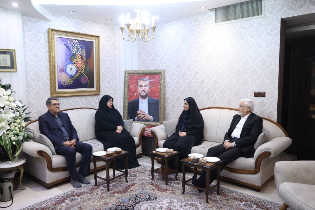 تصاویری از حضور عارف در منزل شهید امیرعبداللهیان/ کدام وزیر کابینه معاون اول را همراهی کرد؟