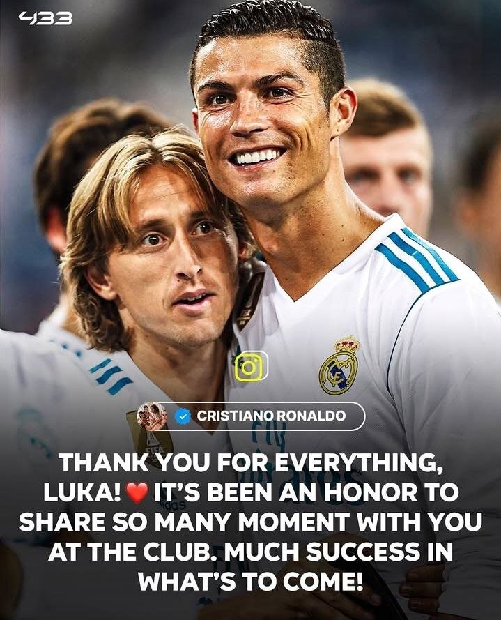 پیام ویژه رونالدو برای مودریچ: ممنون برای همه چیز، لوکا!