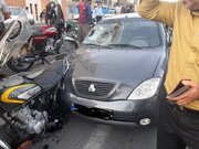 ببینید | تصادف وحشتناک موتور سنگین با تیبا در بابل