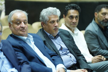 لاریجانی، حسن خمینی، جنتی، هاشمی،  مرعشی، واعظی، جهانگیری و محمدعلی نجفی در یک مراسم