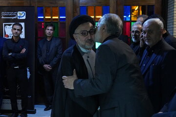 لاریجانی، حسن خمینی، جنتی، هاشمی،  مرعشی، واعظی، جهانگیری و محمدعلی نجفی در یک مراسم