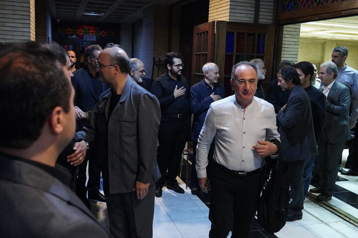 لاریجانی، حسن خمینی، جنتی، هاشمی،  مرعشی، واعظی، جهانگیری و محمدعلی نجفی در یک مراسم