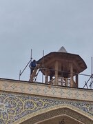 ماَذنه مسجد تاریخی سلطانی سمنان به همت هیات امنا مرمت و جان دوباره گرفت