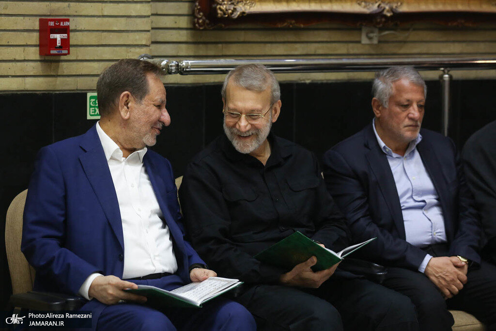 همنشینی لاریجانی و محسن هاشمی در یک مراسم/ سید حسن خمینی و جهانگیری هم آمدند +تصاویر