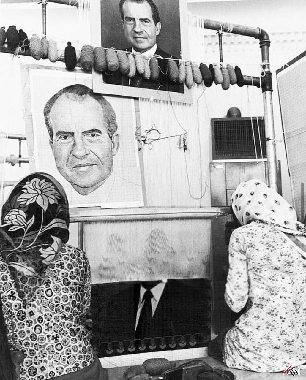 عکس/ نقش رئیسجمهور آمریکا بر قالی ایرانی