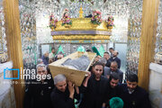 تصاویری از فرزندان مرحوم اکبر هاشمی رفسنجانی در مراسم تشییع عمویشان