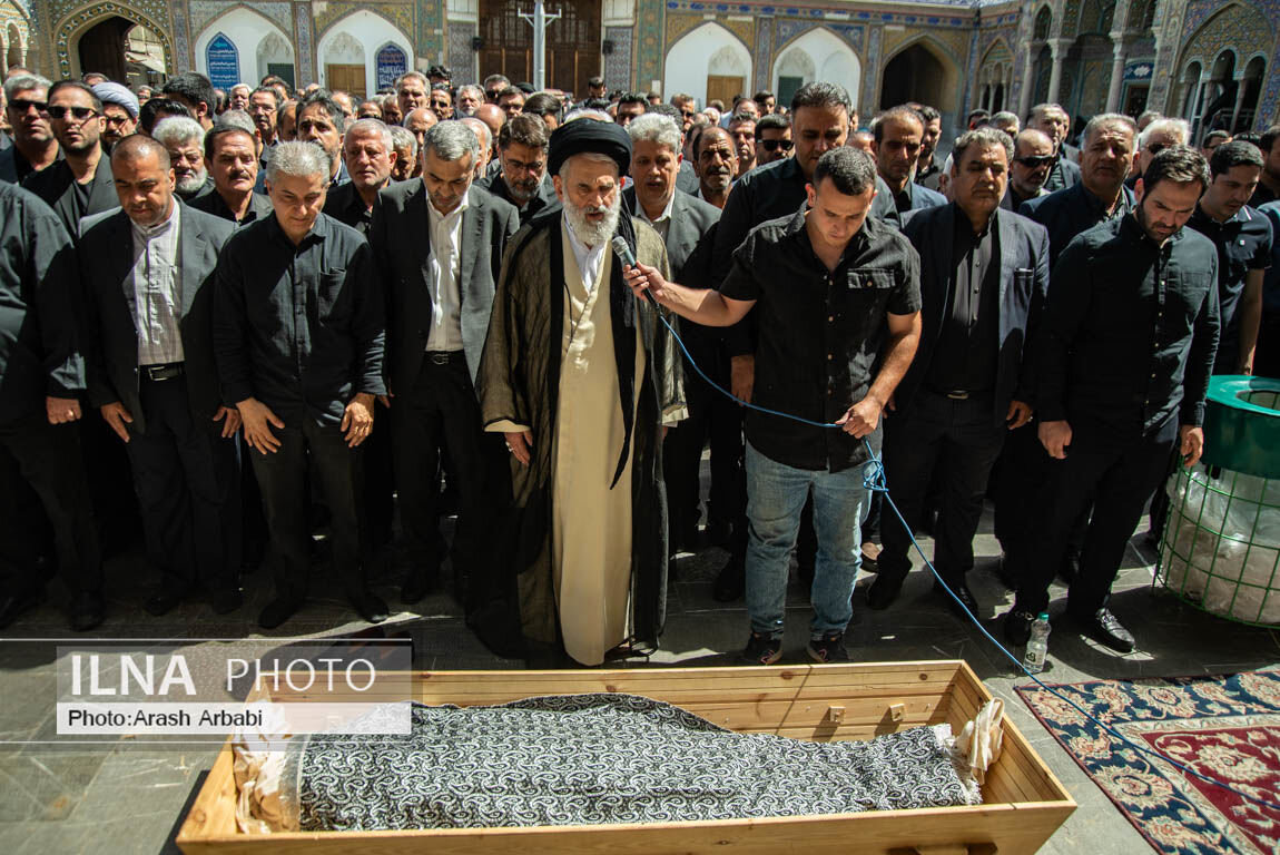 تصاویری از فرزندان مرحوم اکبر هاشمی رفسنجانی در مراسم تشییع عمویشان