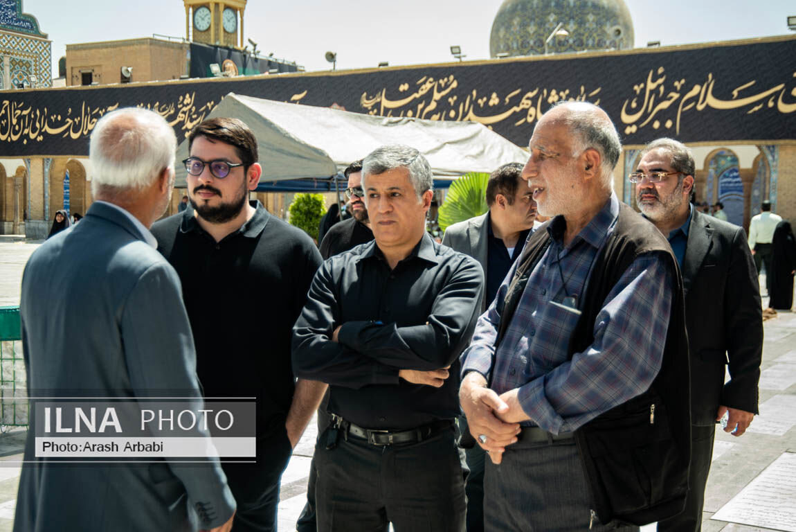تصاویری از فرزندان مرحوم اکبر هاشمی رفسنجانی در مراسم تشییع عمویشان