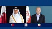 الرئيس الإيراني والامير القطري يؤكدان على تعزيز العلاقات الثنائية ووقف الجرائم بغزة
