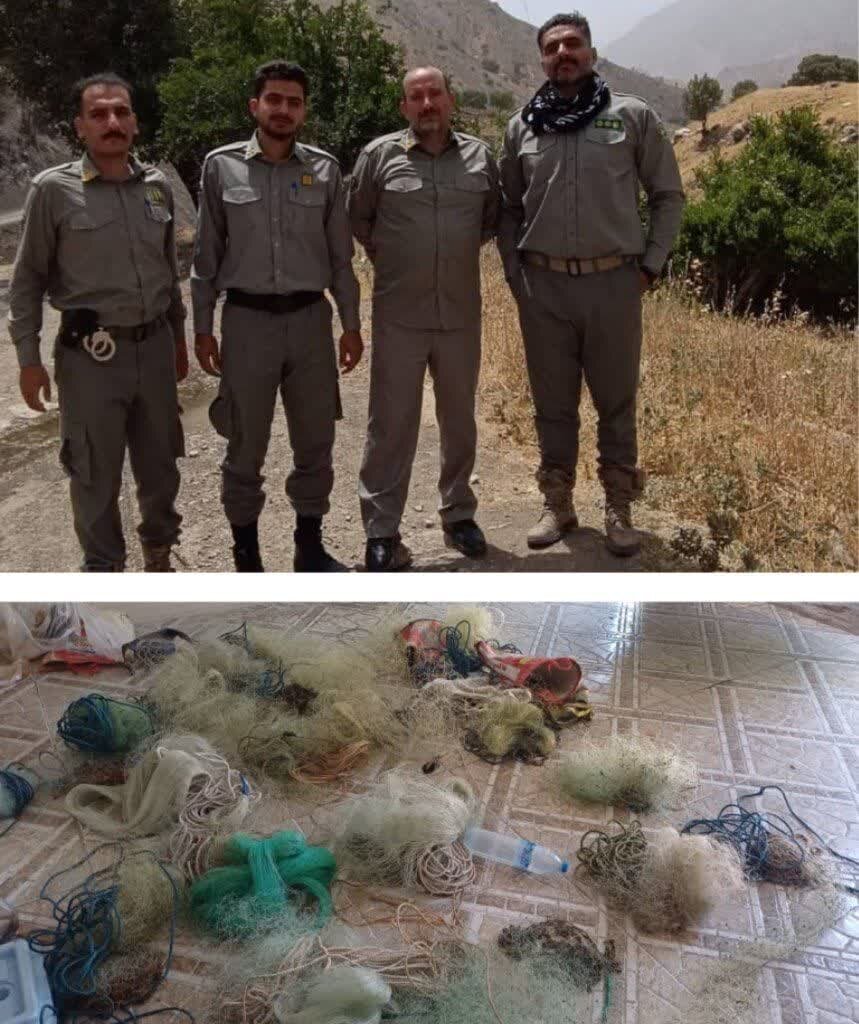 صیادان غیرمجاز ماهی در دام محیط بانان لرستان