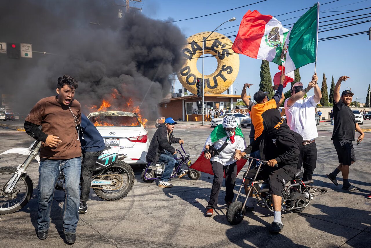 دستور ترامپ برای اعزام ۲۰۰۰ نیروی گارد ملی با هدف سرکوب اعتراضات مهاجرتی در لسآنجلس