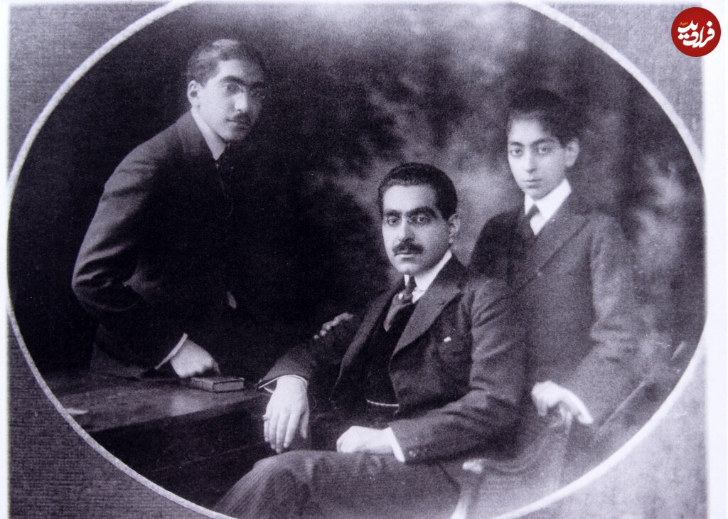مجموعه عکس/  نوههای مظفرالدین شاه و معلم فرانسویشان