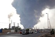 ببینید | آتش‌سوزیِ مهیب انبار ضایعات اطراف بندر شهید رجایی