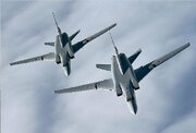 ببینید | پرواز بمب‌افکن‌های دوربرد Tu-22M3 بر فراز آب‌های بی‌طرف دریای بالتیک