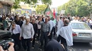 ببینید | تبریزی‌ها در واکنش به حمله اسرائیل، راهپیمایی اعتراضی راه انداختد