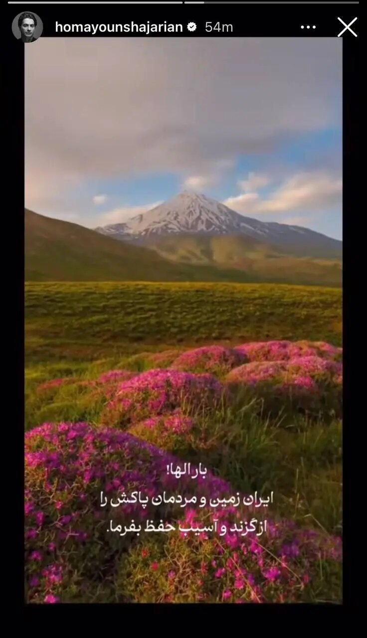 واکنش همایون شجریان به حمله به خاک ایران 2