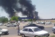 ببینید | اولین تصاویر از انفجار شدید در ماشین‌سازی اشترینان لرستان