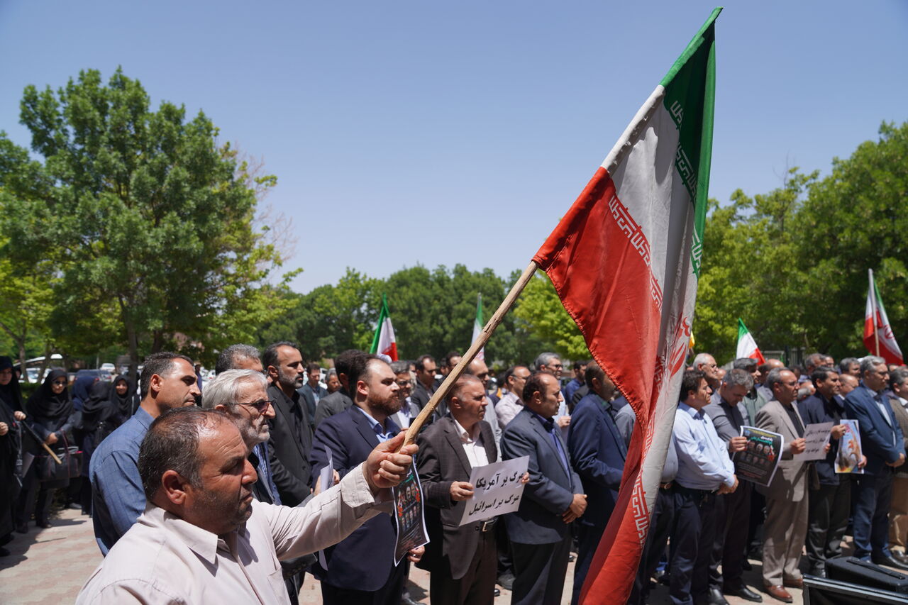 تجمع دانشگاهیان استان اردبیل در محکومیت تجاوز رژیم صهیونیستی به ایران