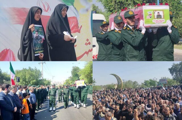 تصاویری از تشییع پیکر شهید «مهدی حسینوند» در دزفول