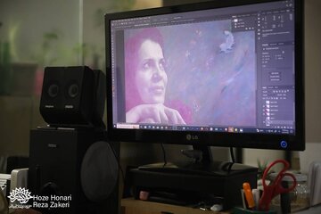اثر ناتمام نقاشی که با حمله رژیم صهیونیستی به شهادت رسید / عکس