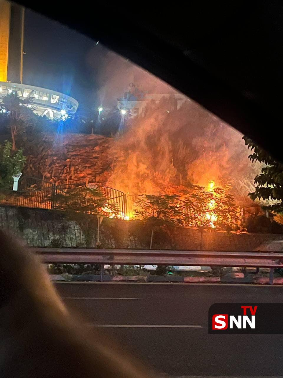 آتشسوزی عمدی نفوذیها در محوطه برج میلاد/ تلاش ناکام برای ایجاد جنگ روانی