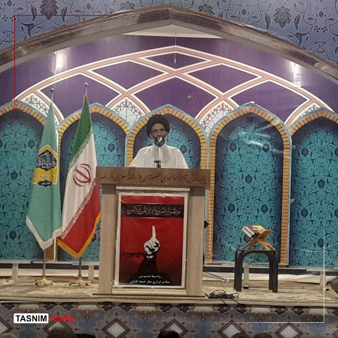 امام جمعه کاشان کفن‌پوش ‌به نماز جمعه رفت +تصاویر