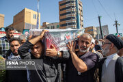 شهادت سروان مصطفی خزائی در پی تجاوز رژیم صهیونیستی به اهواز/ وداع با دو شهید شهر دزفول