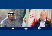 گفت‌وگوی تلفنی رییس جمهور با رئیس دولت امارات/  ایران، غزه یا لبنان نیست که نتواند به حملات نظامی رژیم صهیونیستی پاسخ دهد