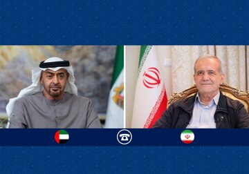 گفت‌وگوی تلفنی رییس جمهور با رئیس دولت امارات/  ایران، غزه یا لبنان نیست که نتواند به حملات نظامی رژیم صهیونیستی پاسخ دهد