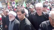 حضور رئیس قوه قضائیه در مراسم تشییع پیکر شهدای رژیم صهیونیستی
