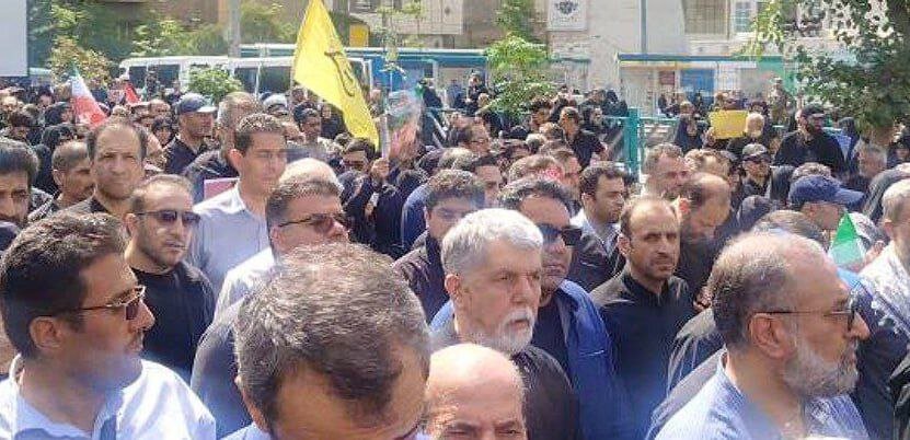 حضور وزیر ارشاد و معاون اهل تسنن پزشکیان در مراسم تشییع شهدای اقتدار 2