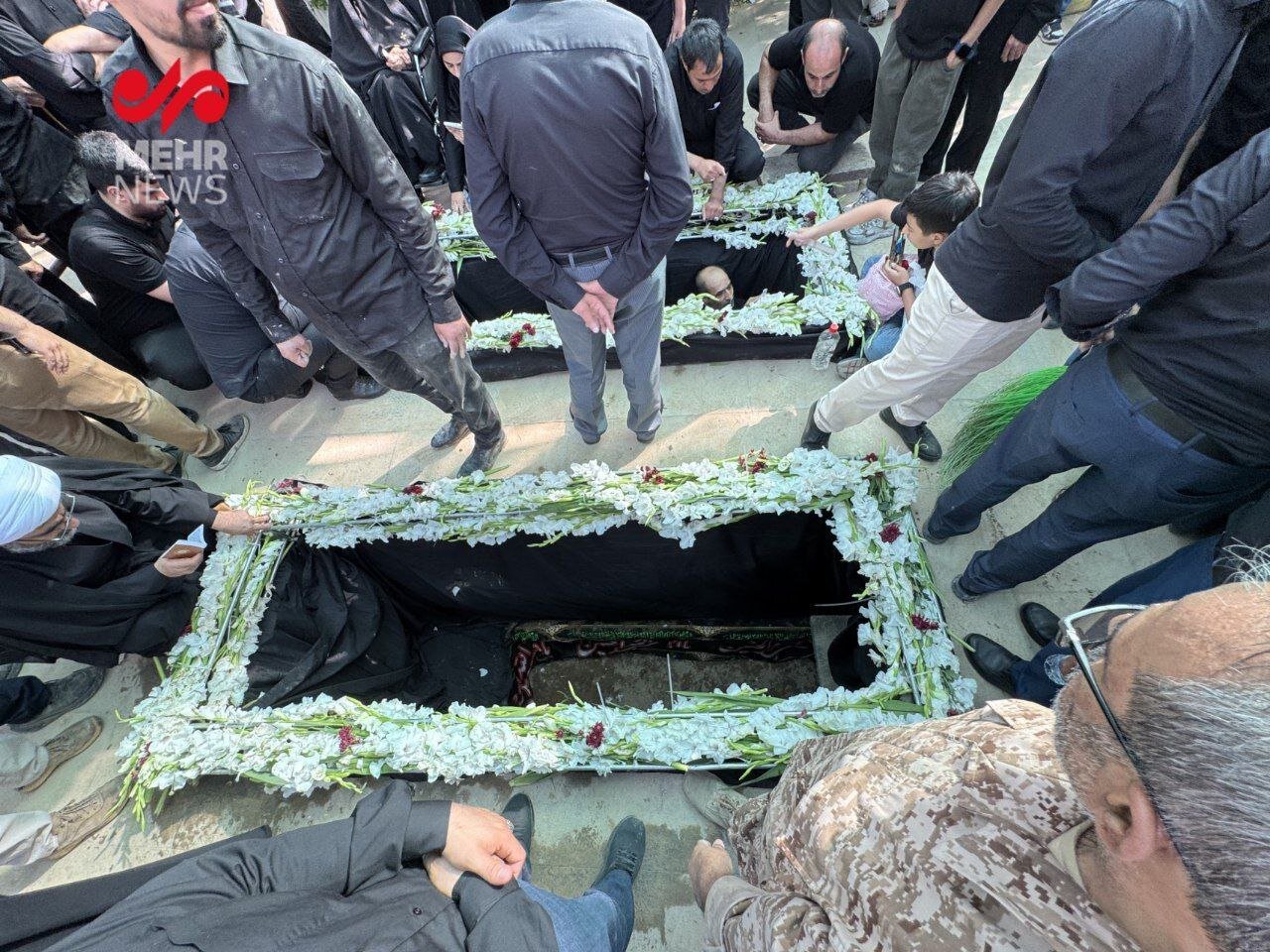 تصاویری از آرامگاه ابدی سردار شهید حاجی زاده/ مراسم تشییع درحال برگزاری است