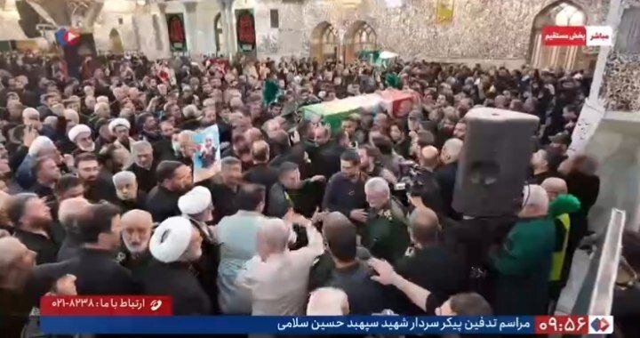 تصاویری از مراسم تشییع و تدفین شهید سلامی