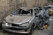 ببینید | تصاویری از خودروهایی که در حملات رژیم اسرائیل به زندان اوین آسیب دیدند