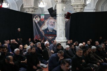 حضور پزشکیان و قالیباف در مراسم ختم شهید سردار محمد کاظمی