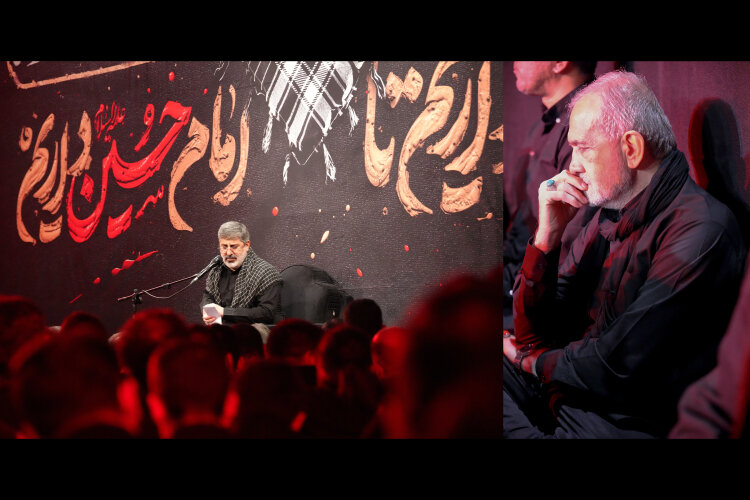 حضور رئیس جمهور در مراسم عزاداری/ این مراسم در ورزشگاه شیرودی برگزار شد