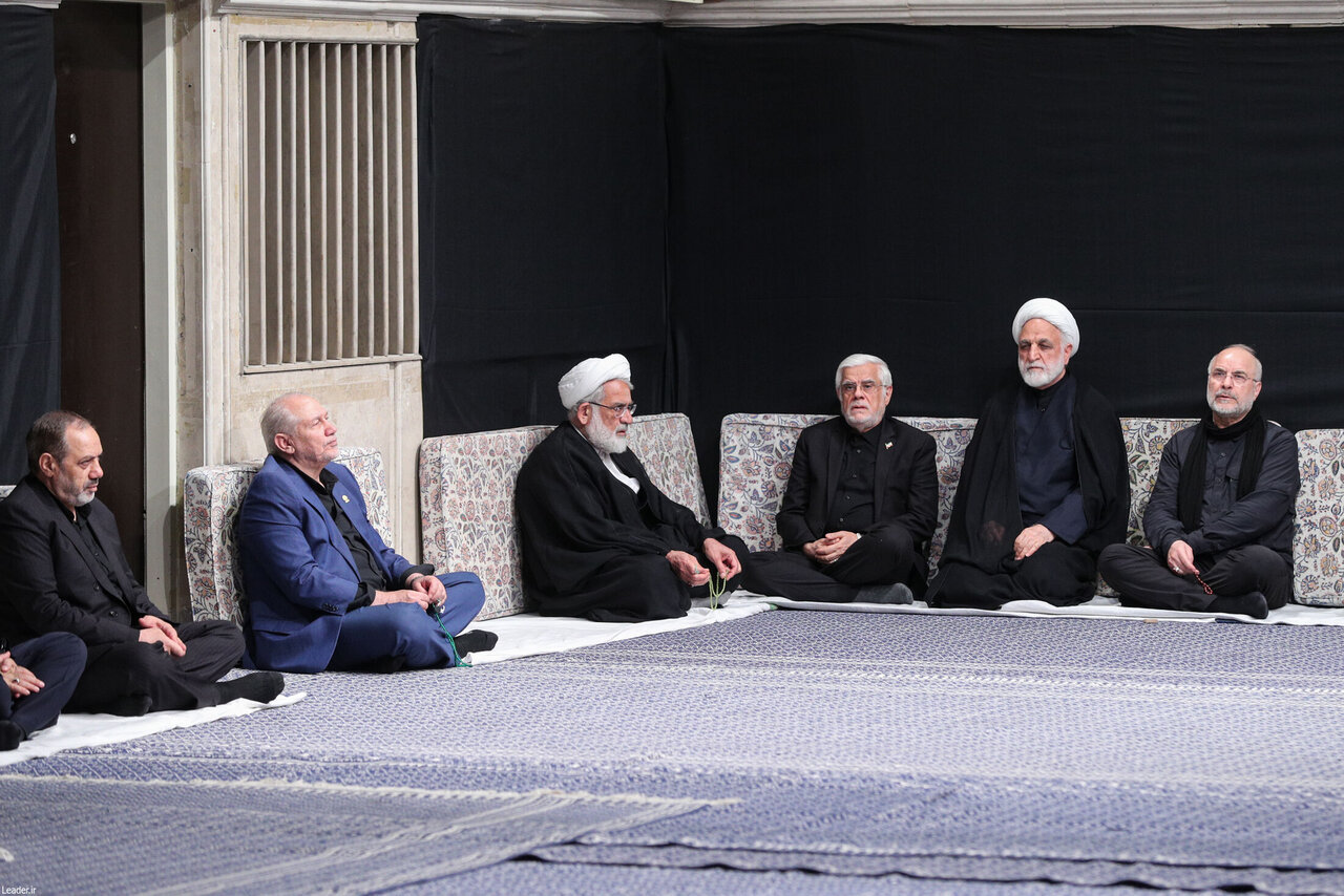 تصاویری از حضور قالیباف، اژهای و عارف در مراسم بیت رهبری/ رحیم صفوی با لباس شخصی آمد/ سردار نجات هم بود