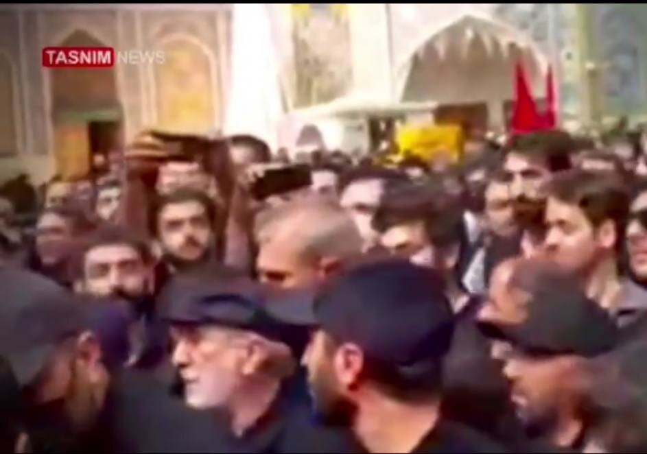 حضور سردار قاآنی در تشییع شهید ایزدی