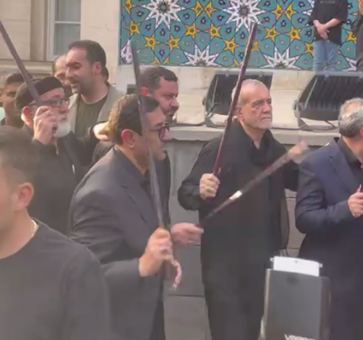 تصاویری از عزاداری خاص پزشکیان در آذربایجان شرقی