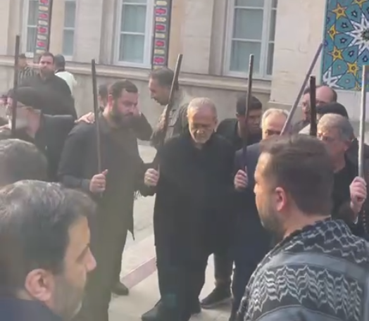 تصاویری از عزاداری خاص پزشکیان در آذربایجان شرقی