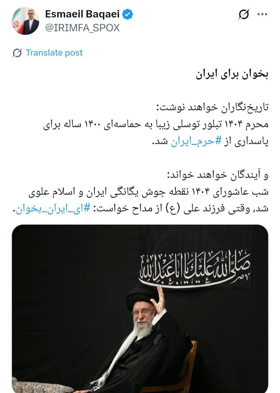 بقایی در واکنش به حضور رهبرانقلاب: تاریخ نگاران خواهند نوشت...