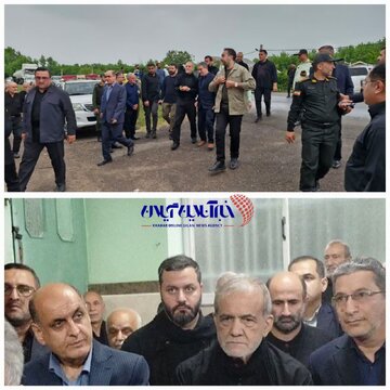 حضور رئیس‌جمهور محترم در مراسم ترحیم ابوالشهید "حاج حافظ کوچکی‌نژاد ارم ساداتی"