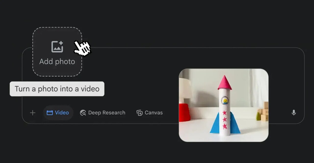 قابلیت تبدیل تصویر به ویدیو به گوگل جمینای آمد