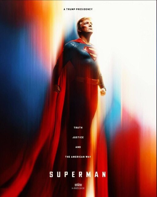 انتشار تصویر«ترامپ سوپرمن» به باد تمسخر گرفته شد/عکس