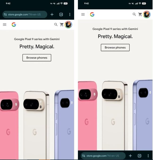 عکس | تغییر ظاهری مهم گوگل کروم در اندروید عکس | تغییر ظاهری مهم گوگل کروم در اندروید
