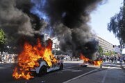ببینید | انفجار در مرکز پلیس لس‌آنجلس آمریکا