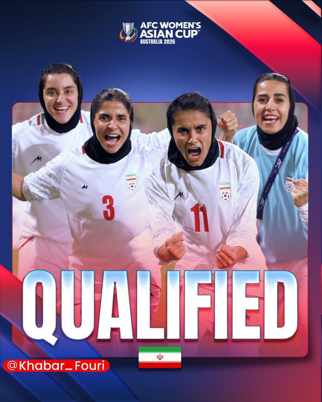 عکس| پوستر اختصاصی AFC برای زنان فوتبال ایران 