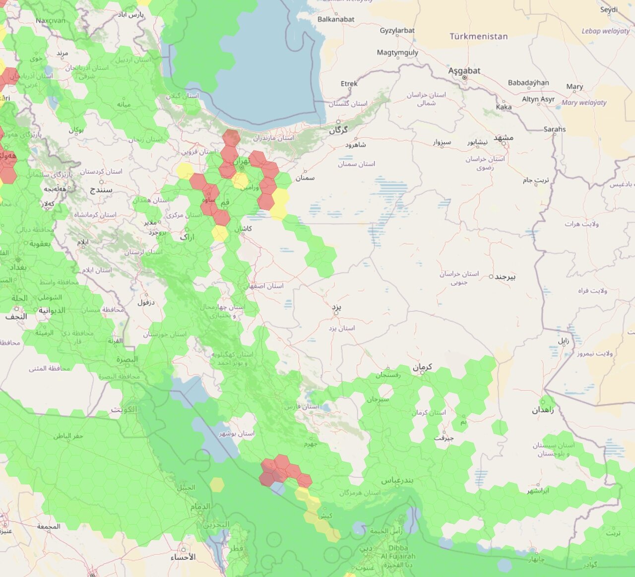 اختلال شدید GPS در اطراف تهران