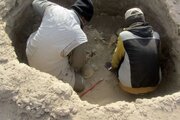 دستبند پلیس بر دستان عامل حفاری و کشف عتیقه جات در بستک