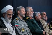 عکس‌هایی از مراسم چهلم شهید سردار باقری/ خوش و بش عزیز جعفری و قاآنی/ سردار نجات، حسین علایی و زاکانی در کنار یکدیگر